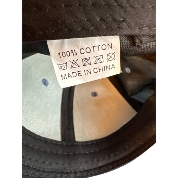 Miami Beach Embroidered Adjustable Baseball Cap Denim Look Gray 100% Cotton Unis - Picture 6 of 6